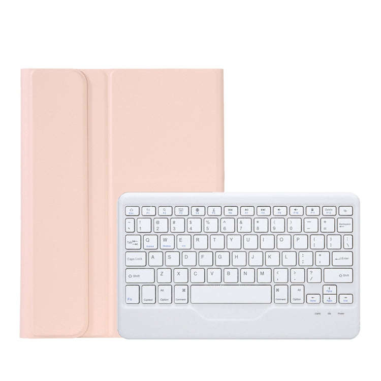 OP12-B Lambskin Texture Ultra-thin Bluetooth Keyboard Leather Case For OPPO Pad Air 10.4 inch(Pink)