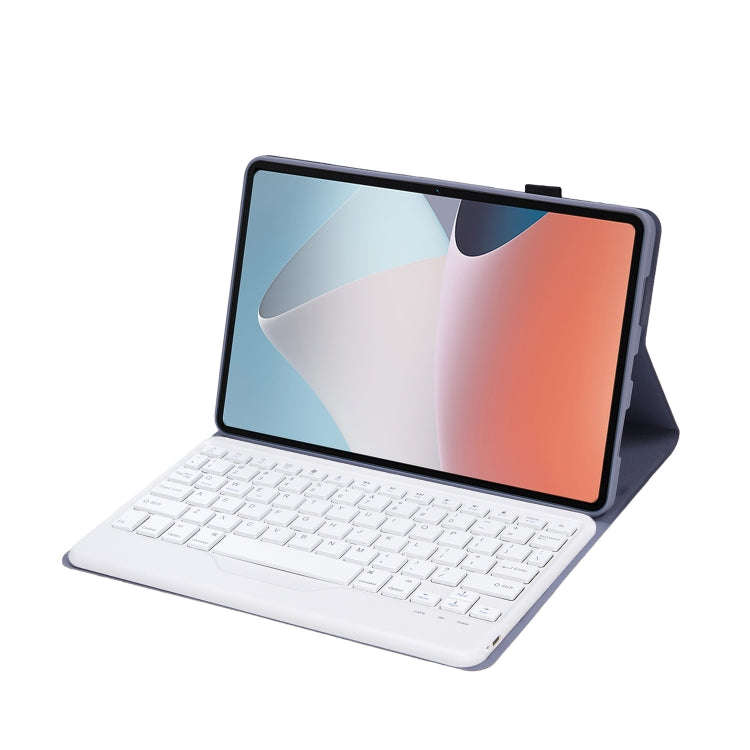 OP12-B Lambskin Texture Ultra-thin Bluetooth Keyboard Leather Case For OPPO Pad Air 10.4 inch(Pur...