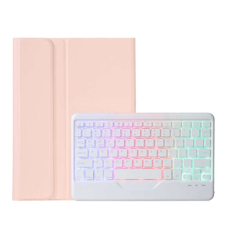 OP12-BS Lambskin Texture Ultra-thin Bluetooth Keyboard Leather Case with Backlight For OPPO Pad A...
