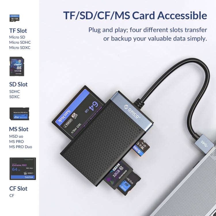 ORICO CL4D-A3 4-in-1 USB 3.0 Multifunction Card Reader(Black)