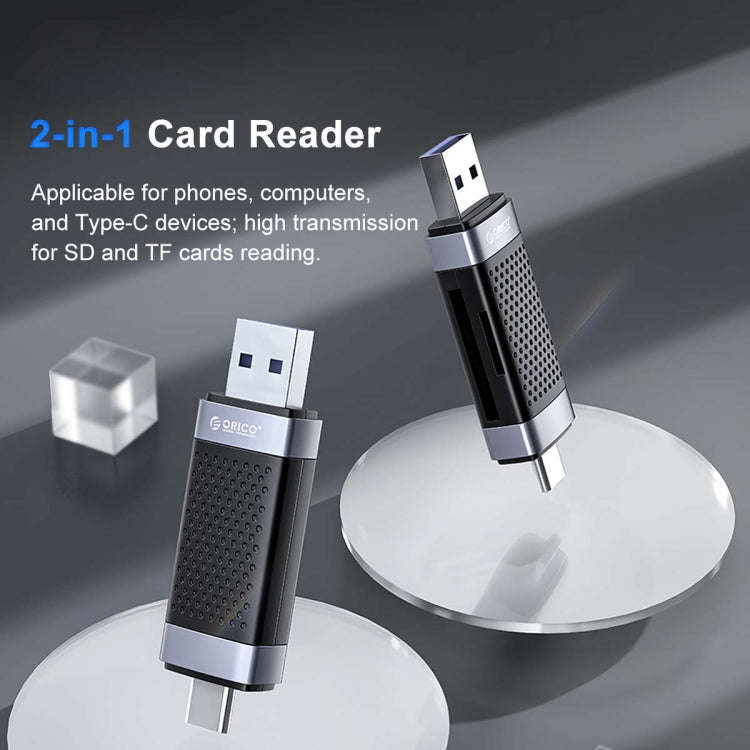 ORICO CS2T-A3 TF/SD Dual Port USB-A3.0 Dual Read Card Reader(Black)