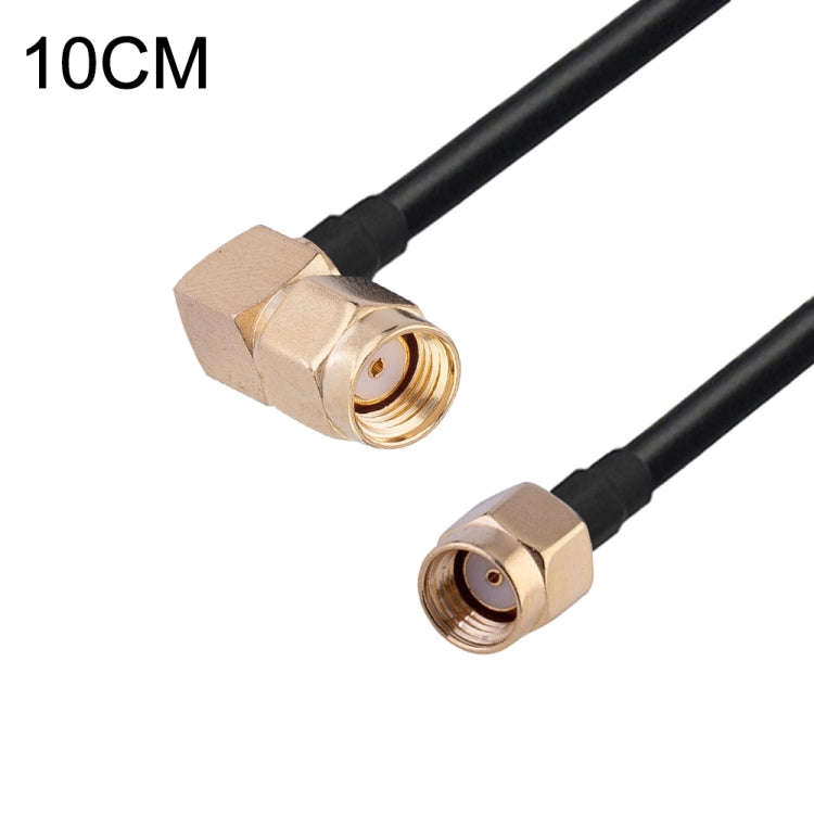 RP-SMA Male Elbow to RP-SMA Male RG174 RF Coaxial Adapter Cable, Length: 10cm