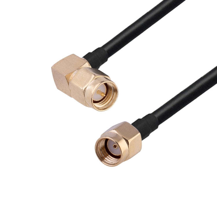 SMA Male Elbow to PR-SMA Male RG174 RF Coaxial Adapter Cable, Length: 10cm