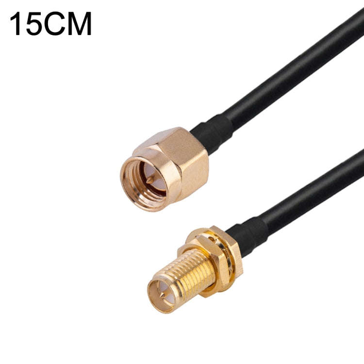 SMA Male to SMA Female RG174 RF Coaxial Adapter Cable, Length: 15cm