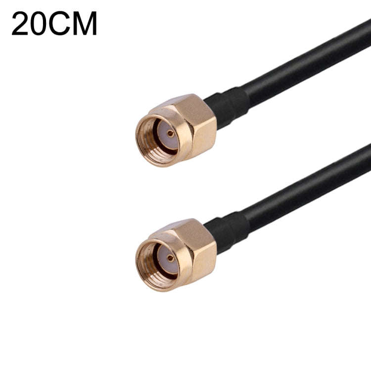 RP-SMA Male to RP-SMA Male RG174 RF Coaxial Adapter Cable, Length: 20cm