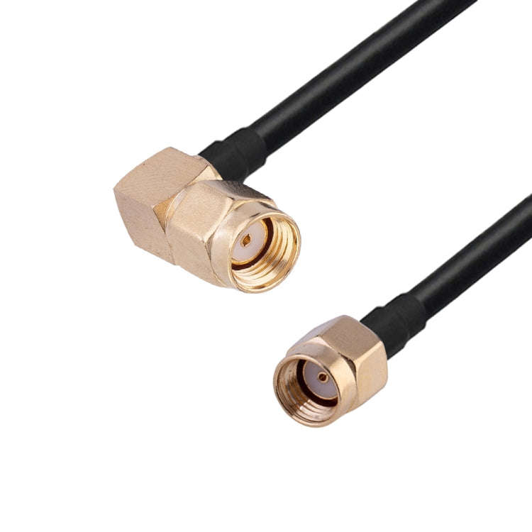 RP-SMA Male Elbow to RP-SMA Male RG174 RF Coaxial Adapter Cable, Length: 50cm