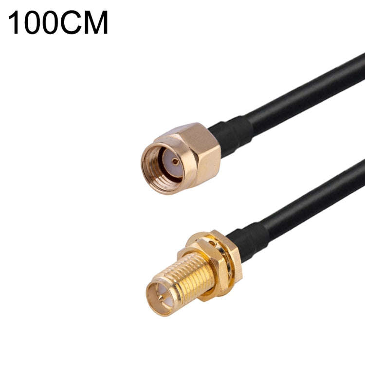 RP-SMA Male to RP-SMA Female RG174 RF Coaxial Adapter Cable, Length: 1m
