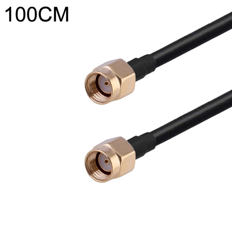 RP-SMA Male to RP-SMA Male RG174 RF Coaxial Adapter Cable, Length: 1m