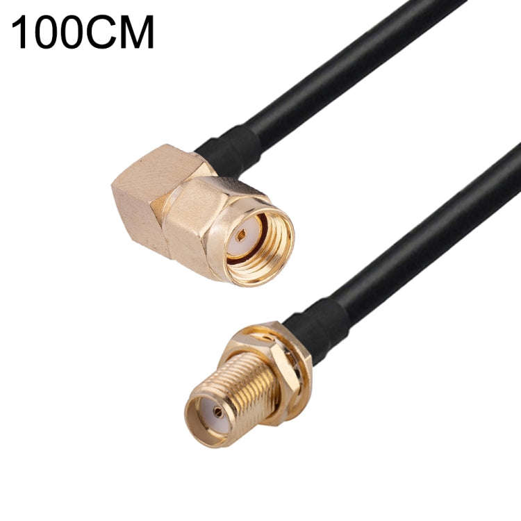 PR-SMA Male Elbow to SMA Female RG174 RF Coaxial Adapter Cable, Length: 1m
