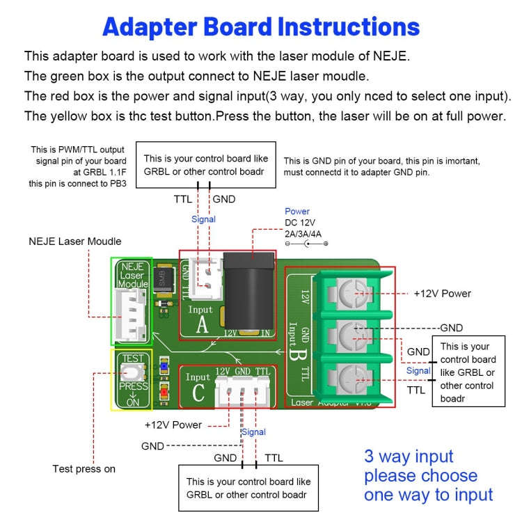 NEJE N25410 2.5W Laser Engraver Module Kits