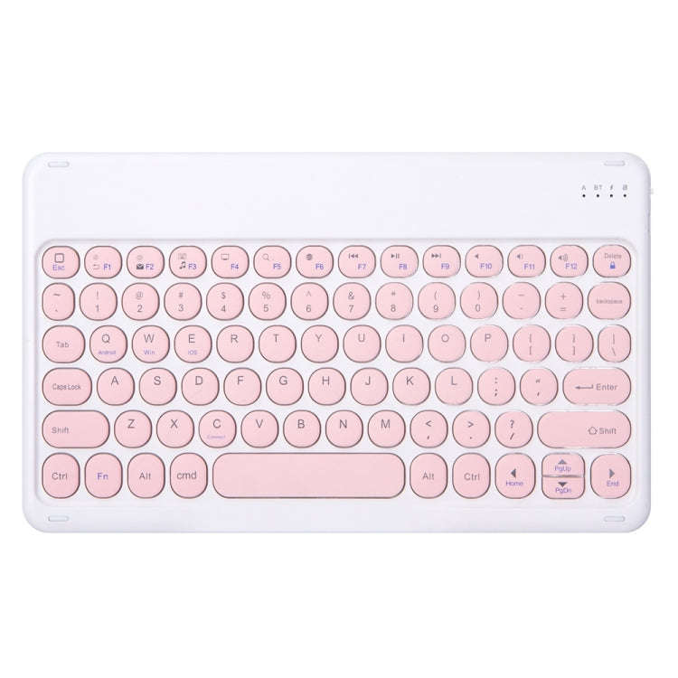 Round Cap Bluetooth Keyboard Leather Case with Pen Slot, without Touchpad For Samsung Galaxy Tab ...