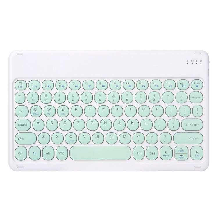 Round Cap Bluetooth Keyboard Leather Case with Pen Slot, without Touchpad For Samsung Galaxy Tab ...