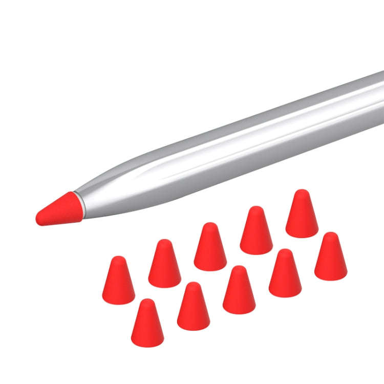 10 in 1 / Set Silicone Nib Cap For Huawei Pencil(Red)