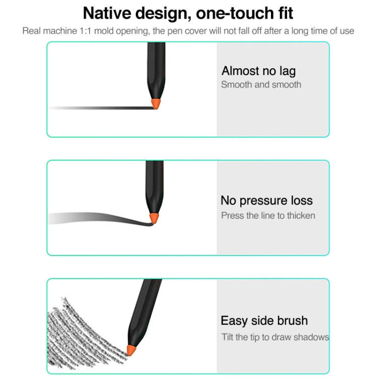 10 in 1 / Set Silicone Nib Cap For Xiaomi Pencil(Black)