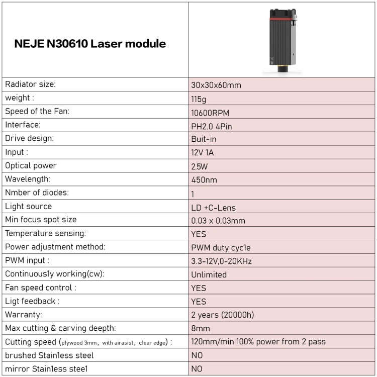 NEJE MASTER 3 Laser Engraver with N30610 Laser Module(US Plug)