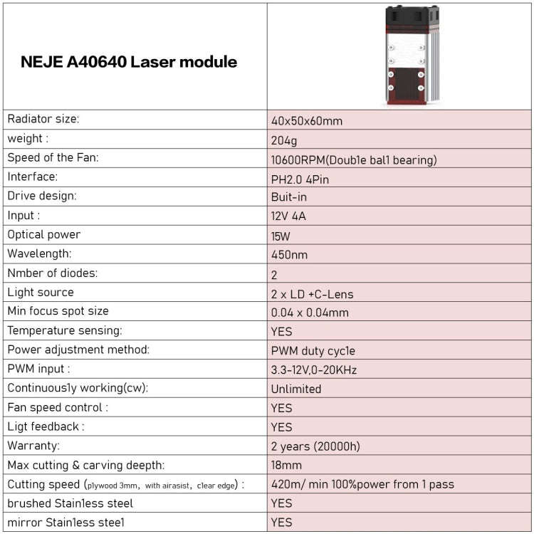 NEJE MASTER 3 Plus Laser Engraver with A40640 Laser Module(US Plug)
