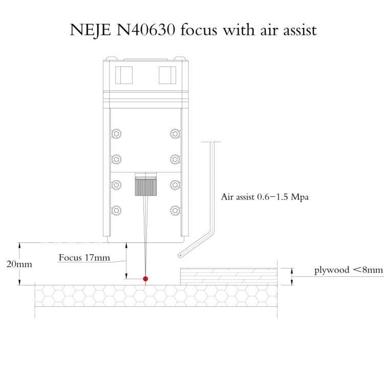 NEJE MASTER 3 Plus Laser Engraver with N40630 Laser Module(US Plug)