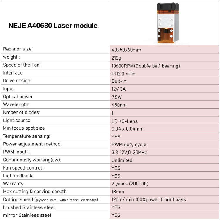 NEJE MASTER 3 Plus Laser Engraver with A40630 Laser Module(EU Plug)