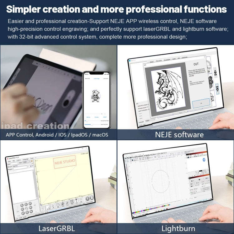 NEJE MASTER 3 Plus Laser Engraver with A40630 Laser Module(EU Plug)
