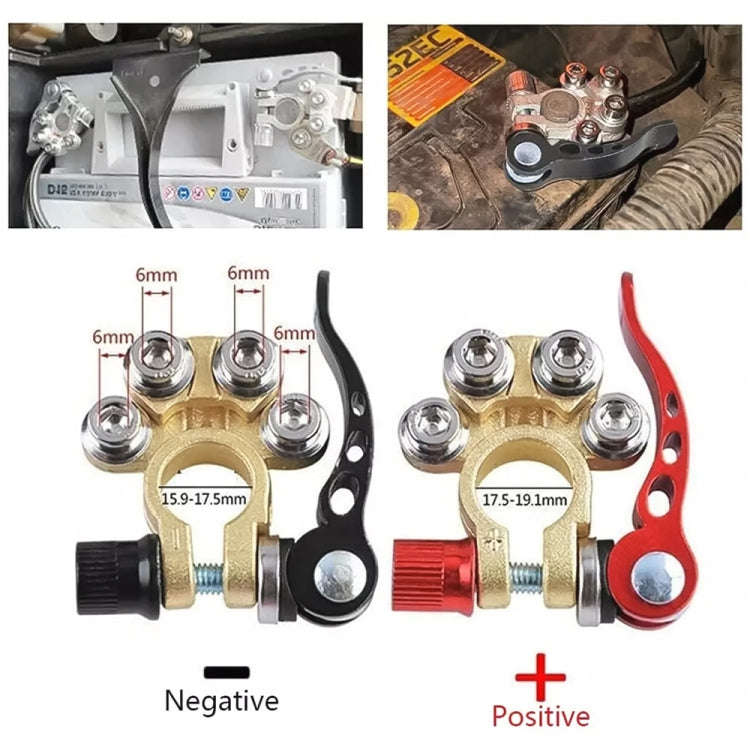 1 Pair Car Battery Terminals Quick Disconnect Cables Connectors, with L Wrench + Terminal + Insul...