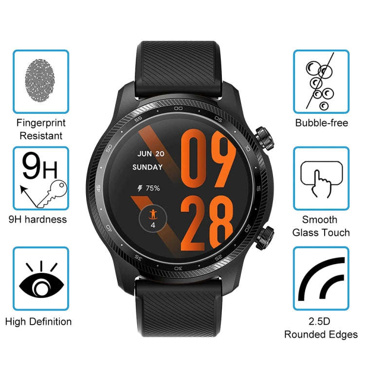 10 PCS For TicWatch Pro 3 Ultra Tempered Glass Screen Watch Film