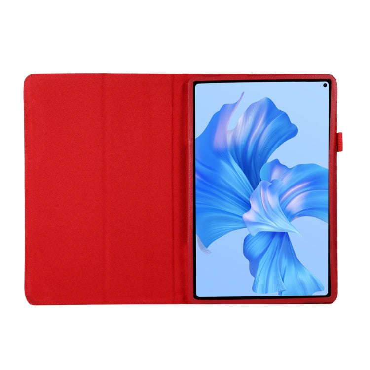 For Huawei MatePad Pro 11 inch 2022 Litchi Texture Leather Tablet Case with Holder(Red)