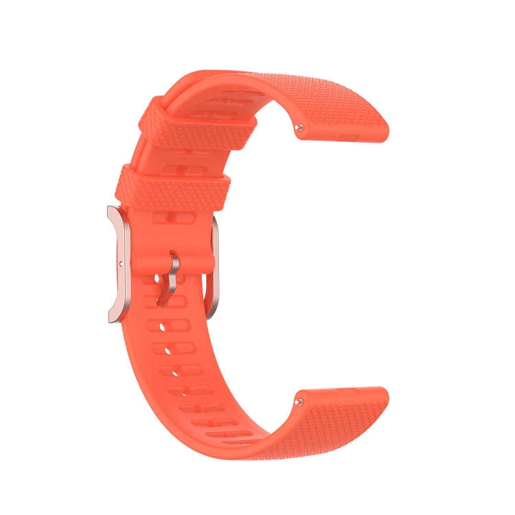 For Coros Apex 46mm / Apex Pro Rose Gold Square Buckle Silicone Watch Band(Orange)