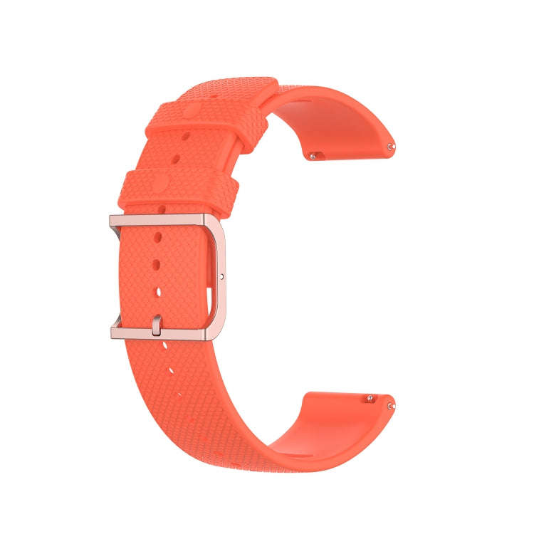 For Coros Apex 46mm / Apex Pro Rose Gold Square Buckle Silicone Watch Band(Orange)