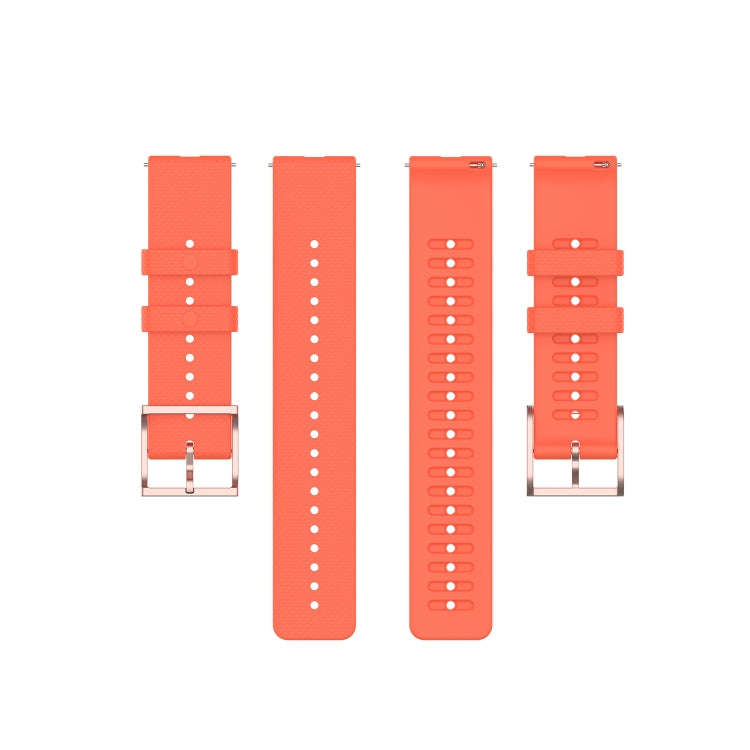 For Coros Apex 46mm / Apex Pro Rose Gold Square Buckle Silicone Watch Band(Orange)