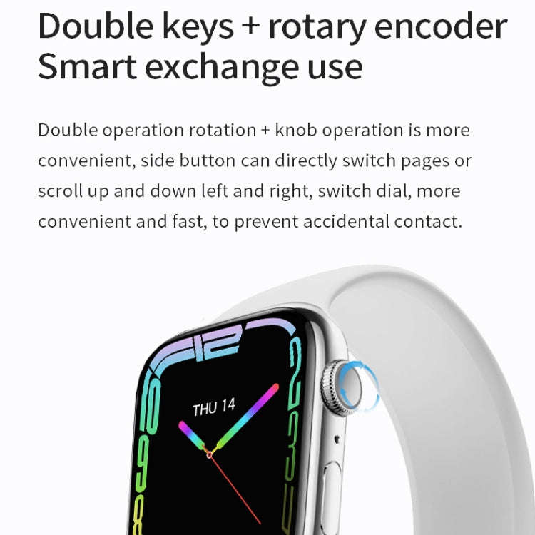 Watch 8 Max 1.85 inch Wireless Charging Bluetooth Call NFC Smartwatch(Grey)