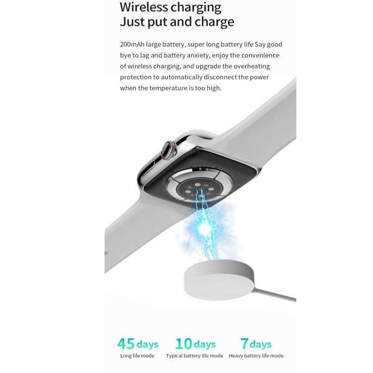 Watch 8 Max 1.85 inch Wireless Charging Bluetooth Call NFC Smartwatch(Grey)