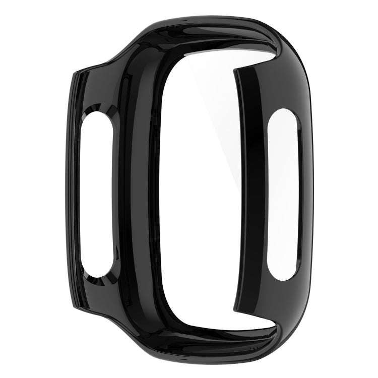 For Xplora X5 Play Children Watch PC + Tempered Film Integrated Protective Watch Case(Black)