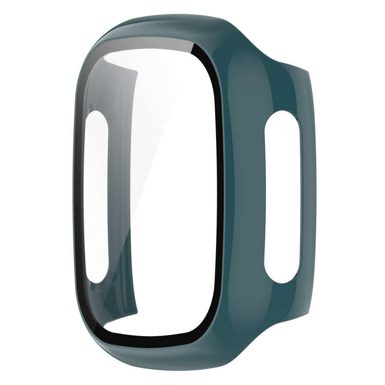 For Xplora X5 Play Children Watch PC + Tempered Film Integrated Protective Watch Case(Pine Green)