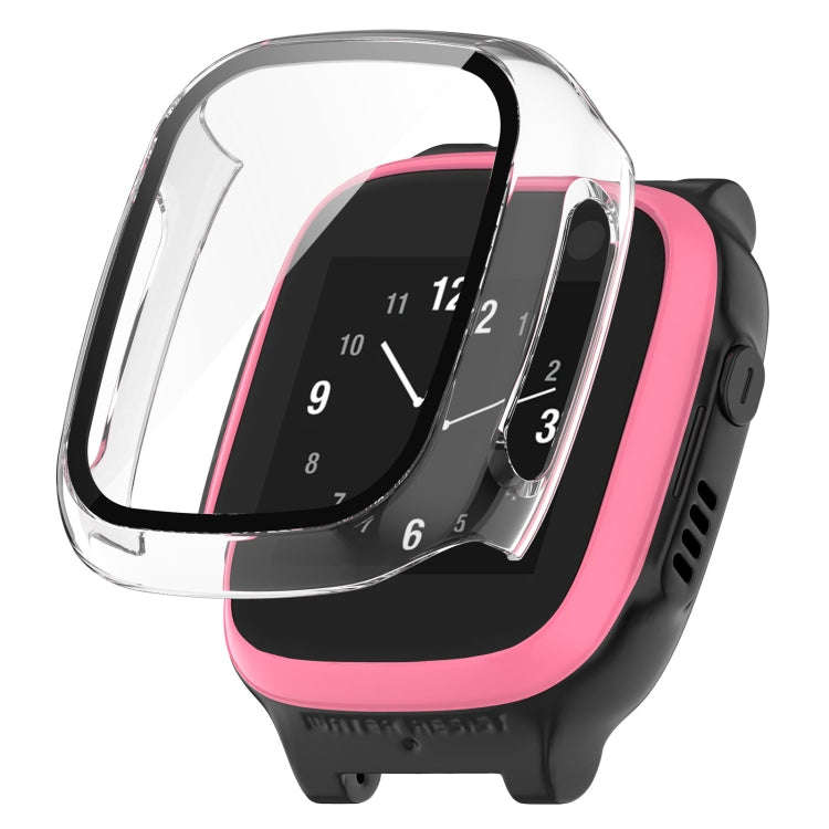 For Xplora X5 Play Children Watch PC + Tempered Film Integrated Protective Watch Case(Transparent...