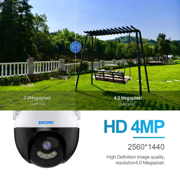 ESCAM QF300 4MP Smart WiFi IP Camera Support AI Humanoid Detection/Auto Tracking/Cloud Storage/Tw...