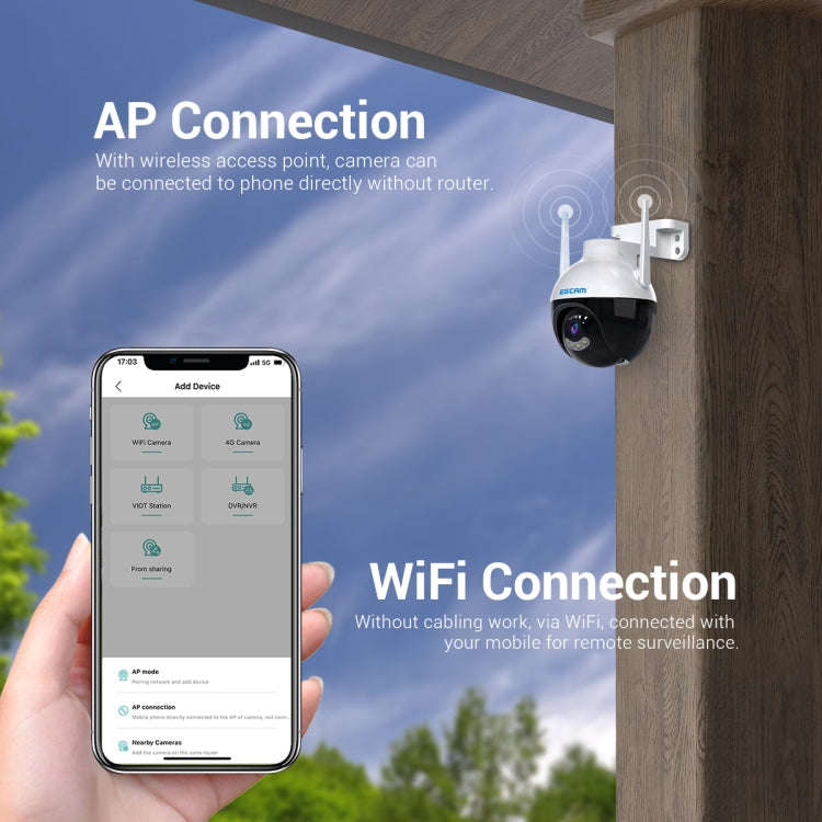 ESCAM QF300 4MP Smart WiFi IP Camera Support AI Humanoid Detection/Auto Tracking/Cloud Storage/Tw...