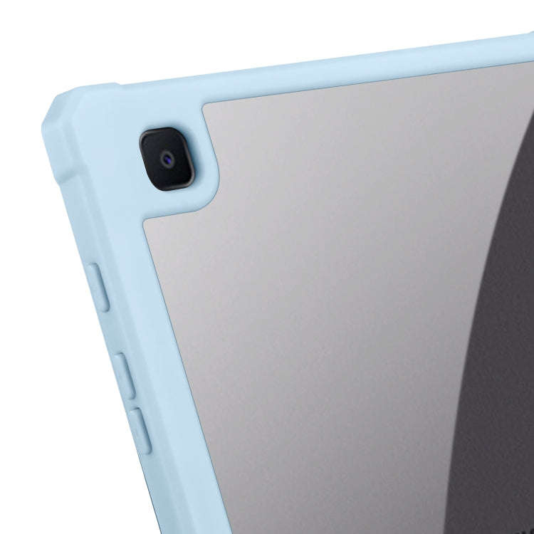 For Samsung Galaxy Tab S6 Lite 2020/2022 Acrylic 3-folding Smart Leather Tablet Case(Sky Blue)