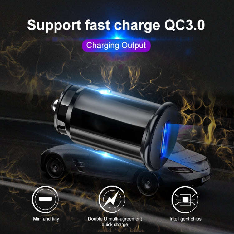 SY-681 Cigarette Lighter Conversion Plug Multi-function USB Car Fast Charger(Black)
