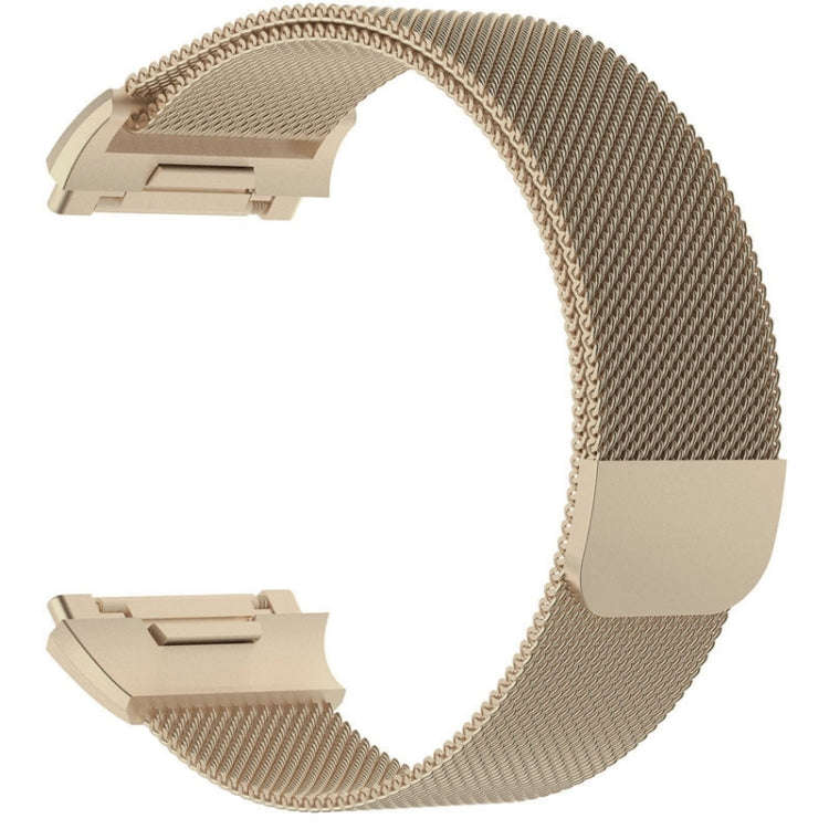 For FITBIT Ionic Milanese Watch Band, Small Size : 20.6X2.2cm(Champagne Gold)