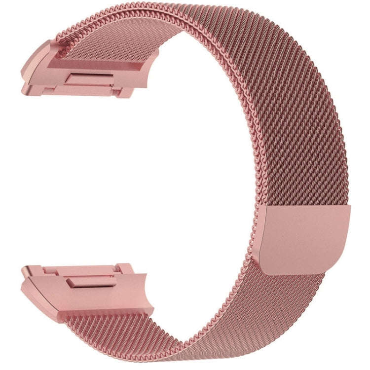 For FITBIT Ionic Milanese Watch Band, Small Size : 20.6X2.2cm(Rose Pink)