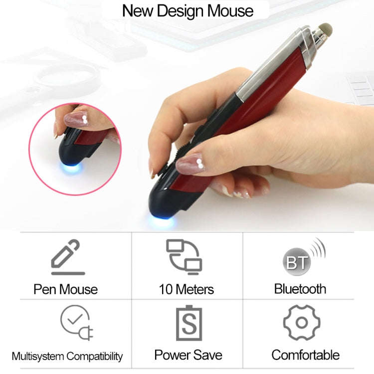 PR-08 Multifunctional Wireless Bluetooth Pen Mouse Capacitive Pen Mouse(Black)