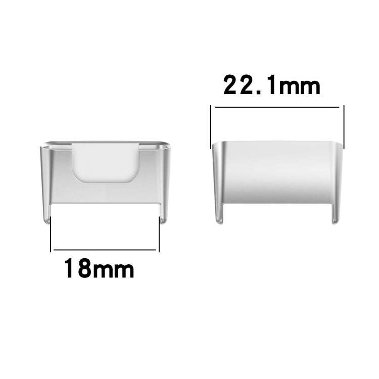 For Xiaomi Mi Band 7 Pro 1 Pair Metal Watch Band Connector(Black)