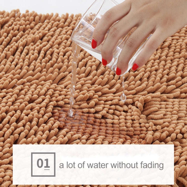 Chenille Non Slip Shaggy Soft Water Absorption Bedroom Bathroom kitchen Carpet Mat, Size:40 x 120...