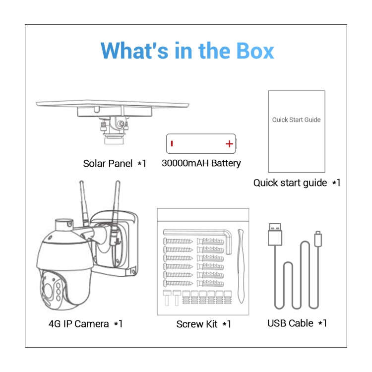 ESCAM QF724 3MP 24h Recording Cloud Storage PT 4G PIR Alarm IP Camera with Solar Panel, US Signal...
