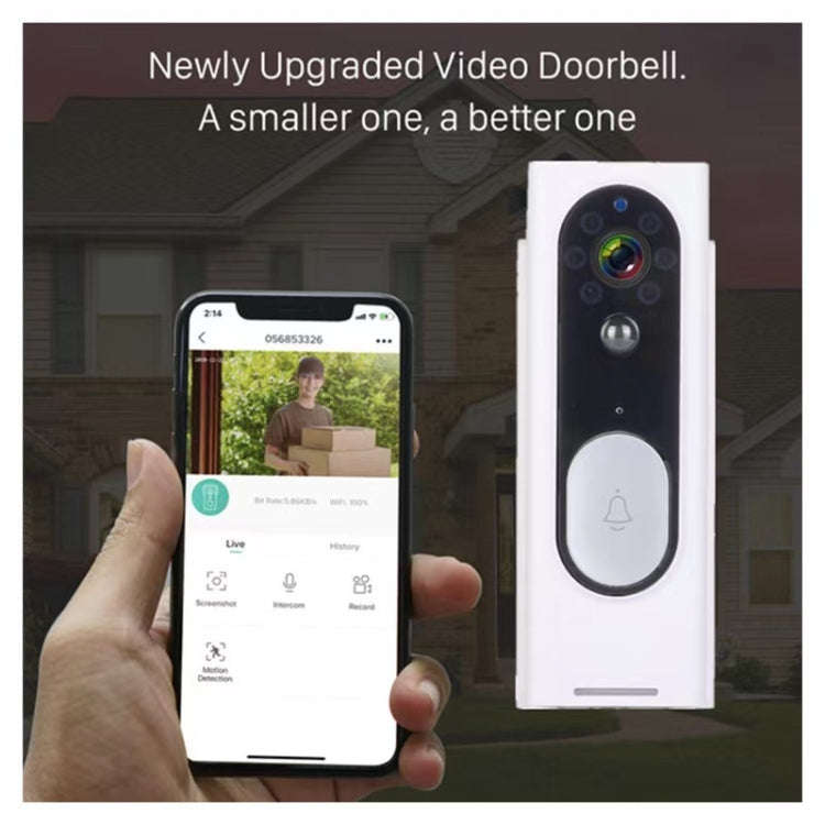 M13 Wireless Intelligent Video Doorbell Support Two-way Voice, Infrared Night Vision, Motion dete...