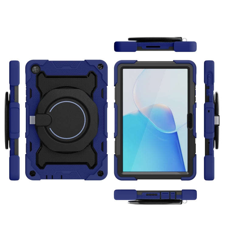 For Huawei MatePad T 10s / T10 Armor Contrast Color Silicone + PC Tablet Case(Dark Blue)