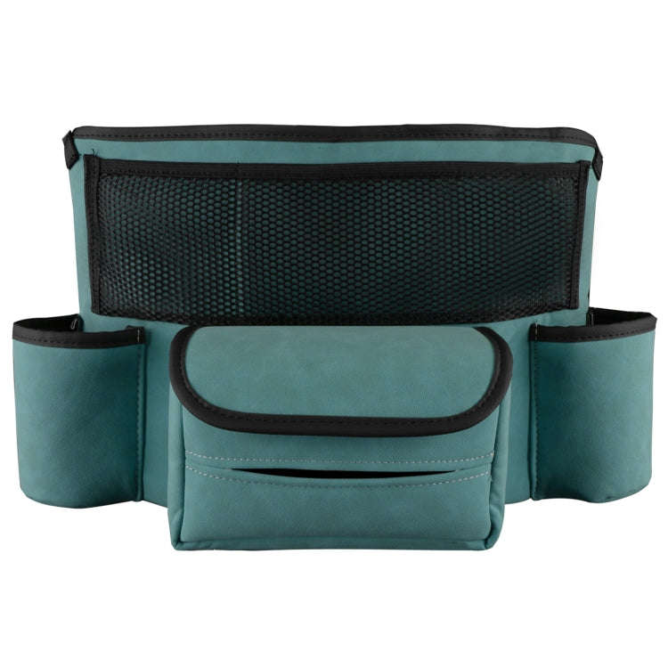 Car Center Console Hanging Bag Sheepskin Leather Storage Bag(Blue)