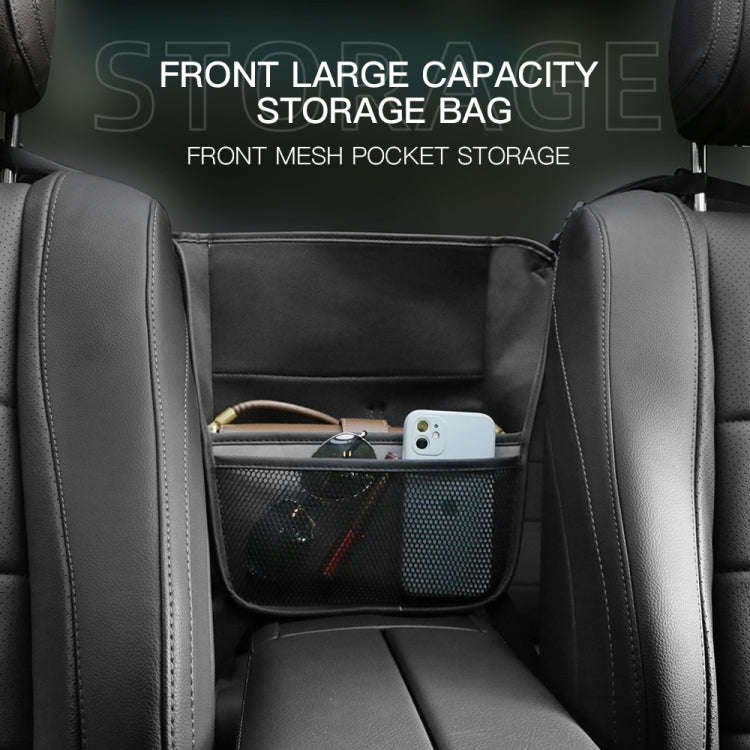 Car Center Console Hanging Bag Sheepskin Leather Storage Bag(Blue)