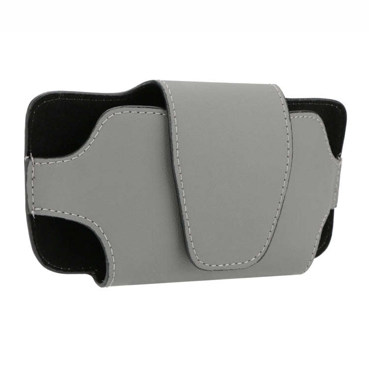 Car Glasses Storage Bag PU Leather Glasses Box(Grey)
