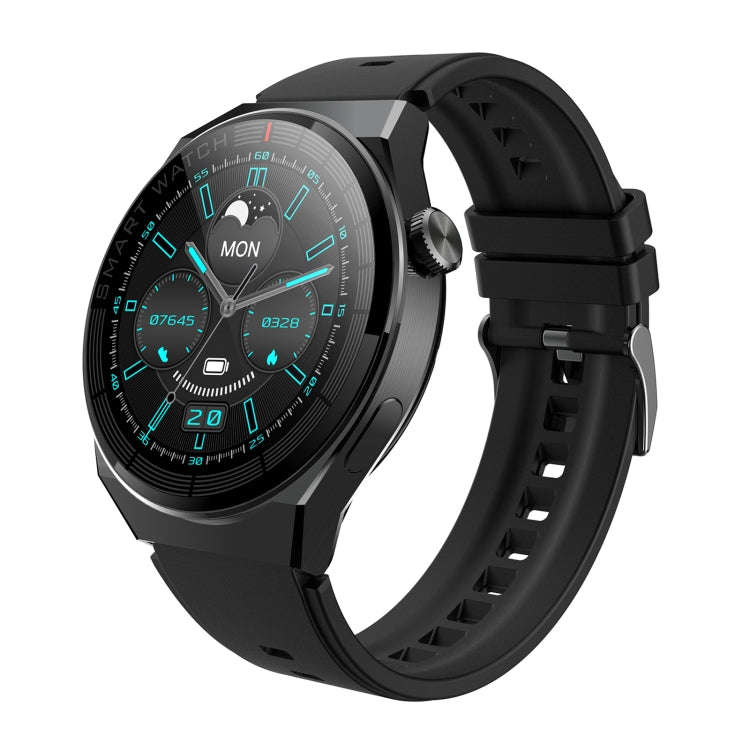 GW69 Plus Smart Watch, Support BT Call / Heart Rate / Blood Pressure / Blood Oxygen(Black + Silic...